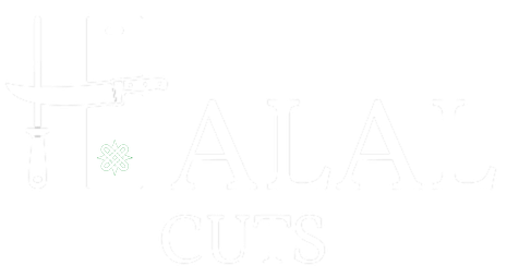 Halal Cuts White Logo with Transparent Tribe Symbol